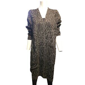 Fortune + Ivy Womens Zebra/Animal Print Open Front Cardigan Long Sleeve XL